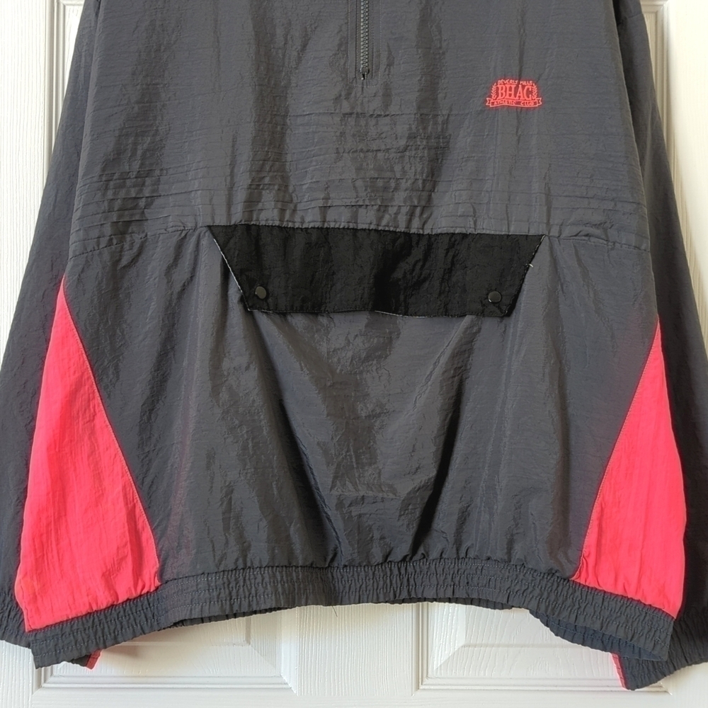 Beverly Hills Athletic Club 80's Vintage Colorblock Pullover Windbreaker Gray M - Picture 7 of 12